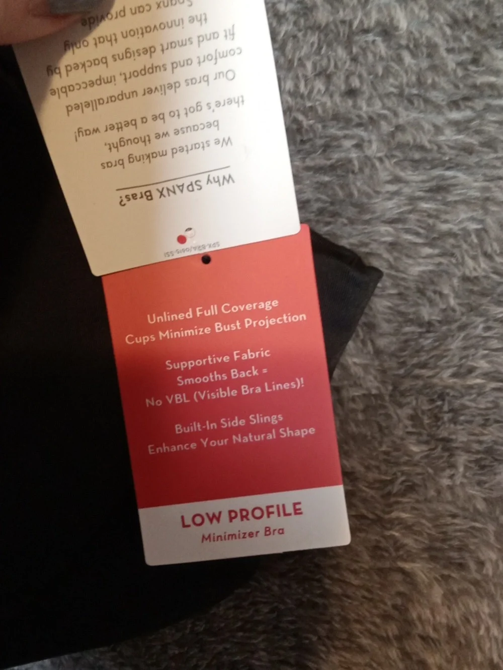 SPANX Inlined Full Coverage Minimizer Bra Low Profile Adjustable Straps Womens - Picture 3 of 7